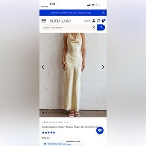 Selfie Leslie Cream Backless Dress